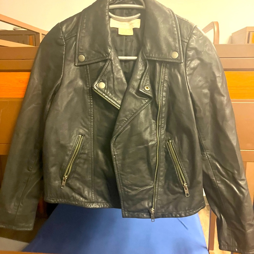 COPY - Treasure & Bond Black Leather Jacket Asymmetrical Moto Style